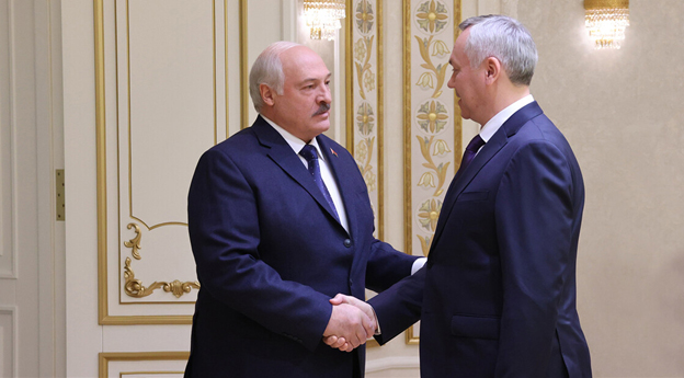 Встреча Президента Беларуси Александра Лукашенко с губернатором Новосибирской области России Андреем Травниковым