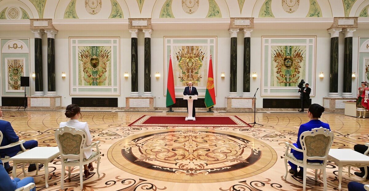Торжественная церемония чествования белорусских космонавтов