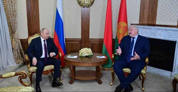 Встреча с Президентом России Владимиром Путиным по его прибытии с официальным визитом в Беларусь